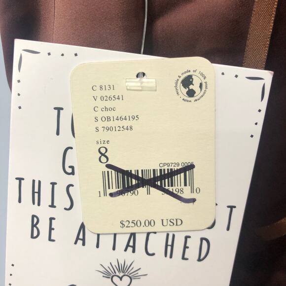 NWT Free People Victoria Maxi Dress In Chocolate Lava Size 8 - Picture 12 of 13